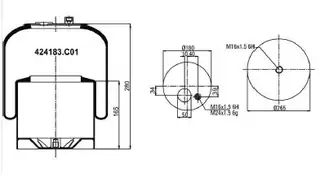 Komple Körük Metal Piston Mercedes Actros Axor Atego Arocs