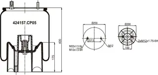 Komple Körük Plastik Piston Volvo FH FM FL