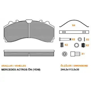 BALATA AXOR DİSK ÖN Y.M. (29246 / 29247)