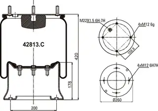 Komple Körük Metal Piston