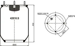 Pistonsuz Körük 810 2 saplamalı lastik