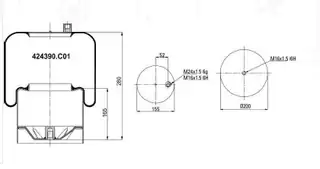 Komple Körük Metal Piston Mercedes Actros Axor Atego Arocs