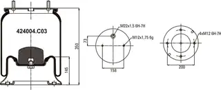 EKERSAN 424004 SAF DORSE SÜSP.KÖRÜK KOMPLE METAL PİSTON